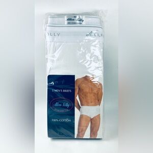 Vtg ALLEN SOLLY 3pk Briefs Underwear White Cotton Mens Sz 40 Tighty Whities NIP
